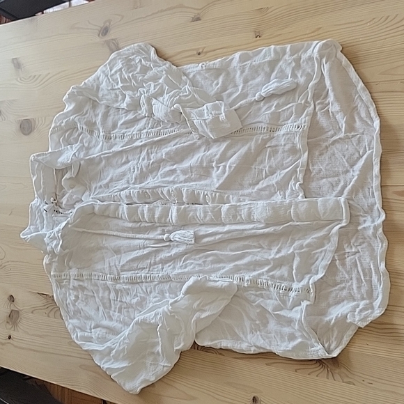 RIP CURL Women White Long Sleeve Button-Down Shirt S - Picture 3 of 10